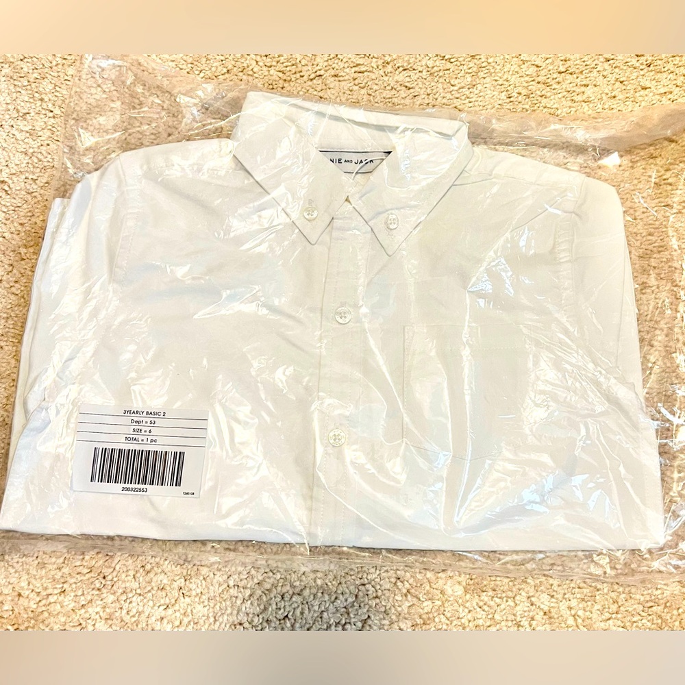 Janie and Jack NWT size 6 white long sleeve